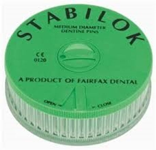 Fairfax Dental 60052 Stabilok Dentine Pins Single Shear Economy Green 100/Pk Fairfax Dental 60052 Stabilok Dentine Pins Single Shear Economy Green 100/Pk